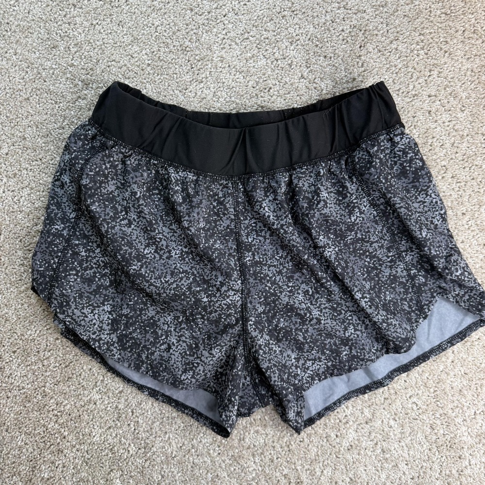 ASICS Shorts Womens XL Black Camo 3" Inseam Lined Running Athletic Elastic Waist
